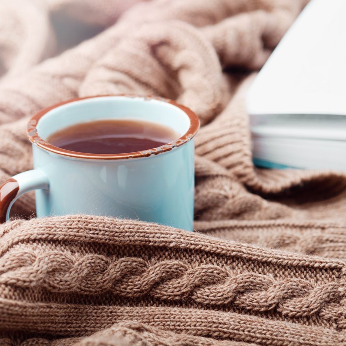 Tasse chaude et plaid, thérapie de groupe dépression